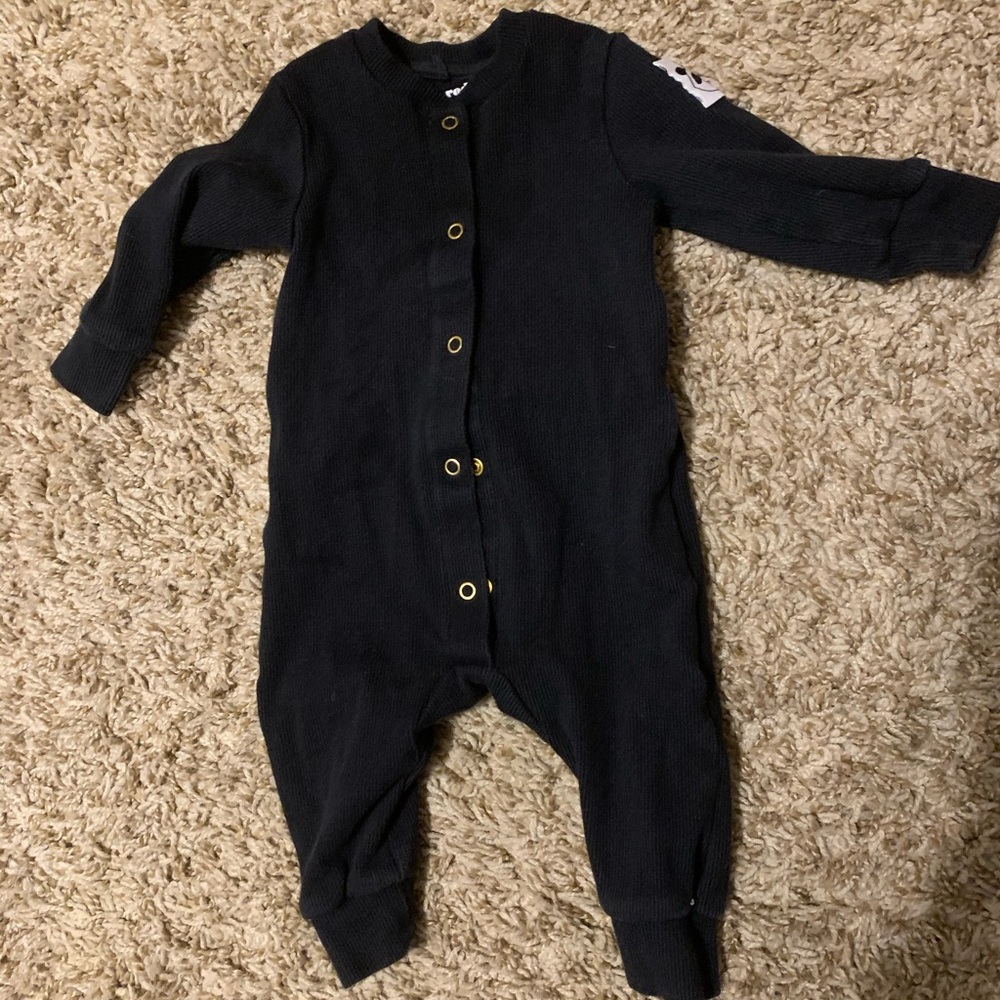 Mini rodini organic black outfit